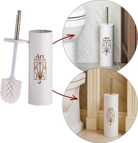 WC kefa Art Deco, biela/s chrómovými prvkami