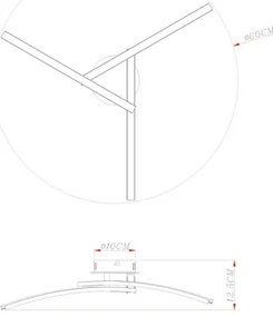 Globo 67098-18 - LED Prisadený luster TANSY 3xLED/6W/230V