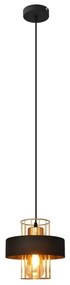 Luster na lanku VOLTA 1xE27/15W/230V čierna/zlatá