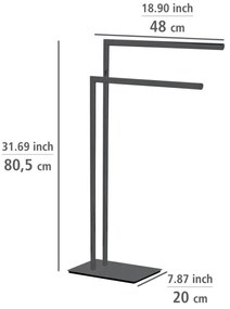WENKO 71555800 - Stojan na uteráky RECCO 48x80,5 cm čierny