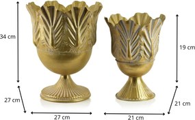 Sada 2 ks květináčů MARINA I zlatá