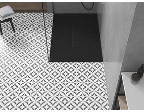 Mexen Toro, SMC obdĺžniková sprchová vanička 120 x 70 cm, čierna, čierna krytka, 43707012-B