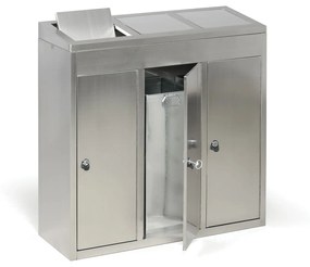 Odpadkový kôš na triedený odpad, 3x37 l, nerez