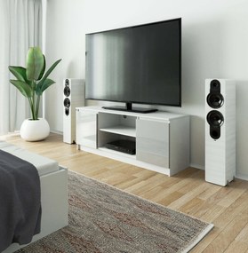 TV stolík Dariel  (biela + metalický lesk). Vlastná spoľahlivá doprava až k Vám domov. 1069772