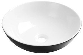 Invena Dokos, umývadlo na dosku 395x395x135 mm, čierna-biela, INV-CE-19-041-C