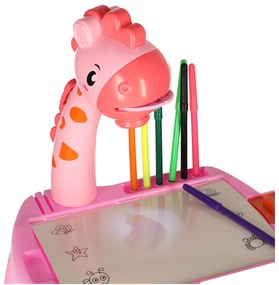KIK Projekčný stolík kresliaci stolík žirafa ružová