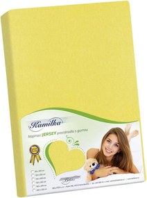 Bellatex Jersey prestieradlo Kamilka žltá, 140 x 200 cm