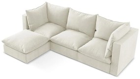 Béžová rohová pohovka (ľavý roh/s leňoškou) Manao – Makamii