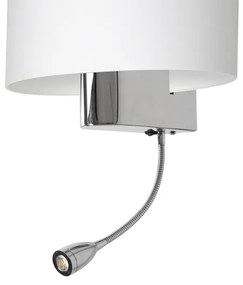 LED Nástenná lampa CASINO 1xE27/60W/230V + LED/1W/230V biela