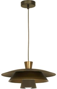 Luster na lanku PLATO 1xE27/15W/230V mosadz/zlatá