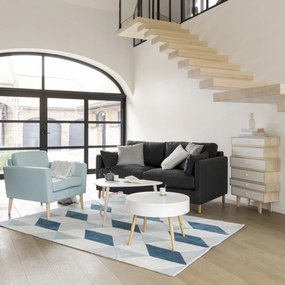 ModernHome Okrúhly konferenčný stolík s úložným priestorom, 60 cm