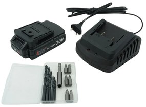 Aku vŕtačka 20V 2,0Ah v kufri ASIST AKU GANG