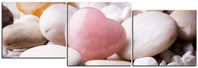 Obraz na plátne - Ružové srdce - panoráma 5105E (120x40 cm)