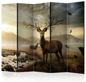 Artgeist Paraván - Deers by mountain stream [Room Dividers]