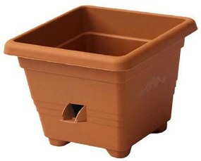 Plastia kvetináč samozavlažovací Bergamot - 35x35 cm teracota