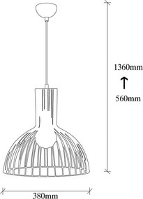 Čierne závesné svietidlo s kovovým tienidlom ø 38 cm Fellini – Opviq lights