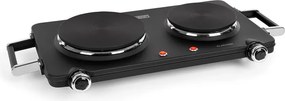 Klarstein Cookorama, elektrický varič, dvojplatničkový, 1900 – 2250 W, 150/180 mm Ø, 5 úrovní, čierna