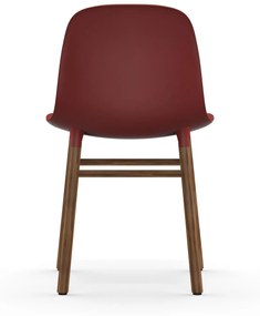 Stolička Form Chair – červená/orech