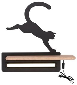 LED Detské nástenné svietidlo s poličkou JUMPING CAT LED/5W/230V