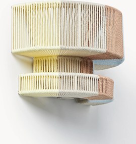 Veľké nástenné svietidlo z ľanových vlákien Lace