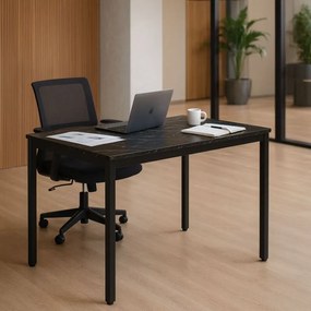 Kuchynský stôl čierny mramor 120 x 60 cm – univerzálny stôl pre 4–5 osôb