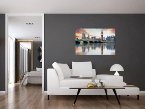 Obraz - Londýnske Houses of Parliament (90x60 cm)