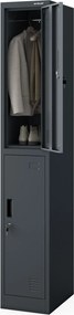 Šatníková skriňa pre zamestnancov antracitová IGOR 1 Plus 316,5 x 1850 x 450 mm