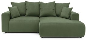 Zelená zamatová rohová pohovka Enjoy – Bobochic Paris