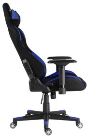 Herné kreslo Racing Pro ZK-025 TEX — látka, čierna / modrá