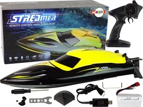 LEAN Toys Motorový čln R/C 2,4G žltý 35 km/h