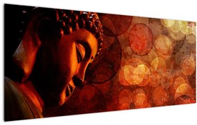 Obraz - Budha v červených tónoch (120x50 cm)
