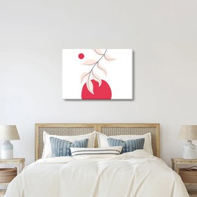 Obraz - Ružová florálna abstrakcia N⁰2 (70x50 cm)