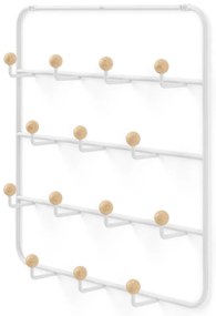 Biely prírodný kovový vešiak na dvere 36 cm Estique - Umbra