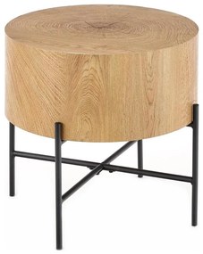 Konferenčný stolík BROOKLYN 45x45 cm čierna/béžová