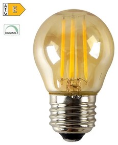 Diolamp LED Mini Globe Filament žiarovka P45 Amber 6W/230V/E27/2700K/700Lm/360°/Dim