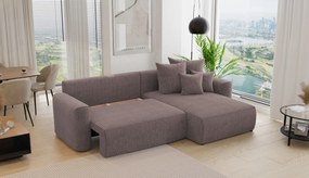 Rohová sedačka Baria (P) (tmavohnedá). Akcia -20%. Vlastná spoľahlivá doprava až k Vám domov. 1133084