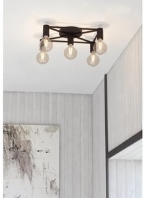 Eglo 43721 - Stropné svietidlo SPEKE 5xE27/40W/230V čierna
