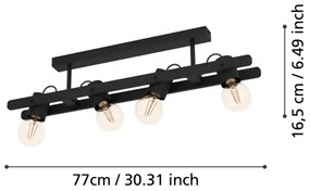 Eglo 43847 - Bodové svietidlo PLIMSOLL 4xE27/15W/230V