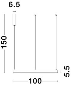 LED luster Motif 100 čierne stmievateľné