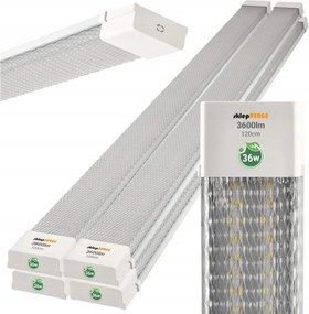 4x LED svietidlo na povrchovú montáž 36W 120cm 4000k