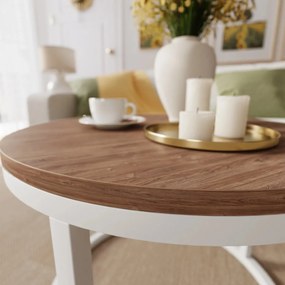 KONFERENČNÝ STOLÍK LEONARDO DUB STIRLING / BIELY 60 cm