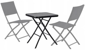Praktický skladací stôl do záhrady v čiernej farbe 60 cm
