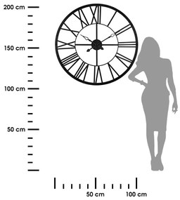 Nástenné hodiny Luke 96 cm čierne