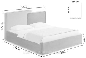 Manželská posteľ 180 cm Esplendida 180 (béžová). Akcia -53%. Vlastná spoľahlivá doprava až k Vám domov. 1137386