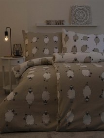 Krepové obliečky Renforcé - Ovečky Morning Yoga