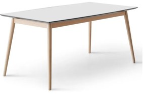 Rozkladací jedálenský stôl s bielou doskou a prídavnou doskou 90x165 cm Meza – Hammel Furniture