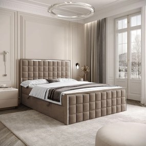 VYSOKÁ ČALÚNENÁ POSTEĽ NOEMI SILVER 140X200 ROYAL VELVET 176