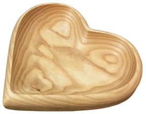 AMADEA Drevená miska srdca, masívne drevo, 16 cm