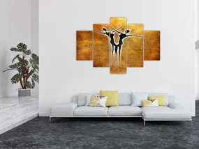 Obraz maľby tanečného páru (150x105 cm)