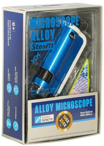 KIK Vreckový detský mikroskop s LED osvetlením, zväčšenie 100x a 250x
